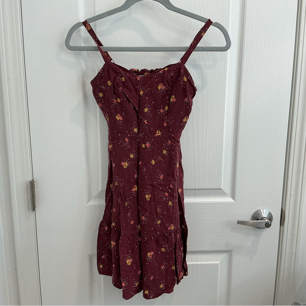 Old Navy Burgundy Floral Mini Dress - Picture 6 of 6